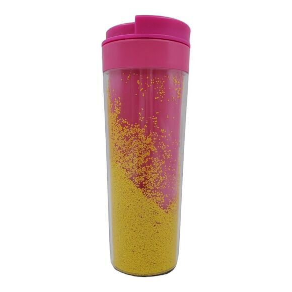 New Starbucks Yellow Sand Design Tumbler From Germany Pink Yellow - Picture 2 of 8